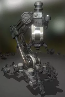The Walking Mech Neck Old Version Low-poly 3D model