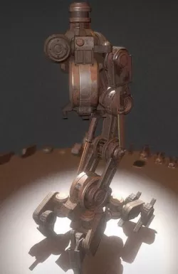 The Walking Mech Neck Rusty Version Low-poly 3D model