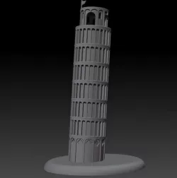 Torre di Pisa Low-poly 3D model