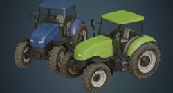 Tractor 1B Low-poly 3D model