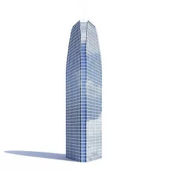 Triangle Skyscraper 3D Model 3D model