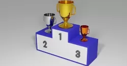 Trophy - Podium Race Champion - Trofeu Low-poly 3D model