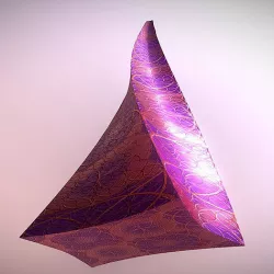 Truncated twisted pyramid 3D model
