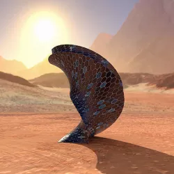 Twisted Alien Skyscraper 3D model