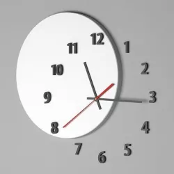Wall clock OUT OF TIME Low-poly 3D model
