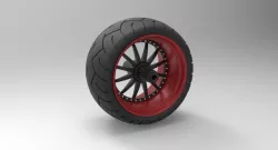 Wide rear wheel from Chopper 3D model