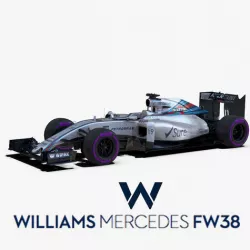 Williams FW38 car Low-poly 3D model