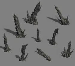 Zhaoshan - stone stone teeth 3D model