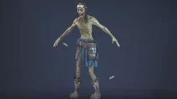Zombie Archer Soldier Low-poly 3D model