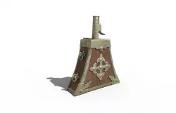 16th century gun powder flask version 1 Low-poly 3D model