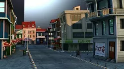 3D Cartoon Bank Street 3D model