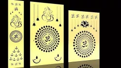 3d model vector file of Ganesh ji temple cnc jali cutting 3D model