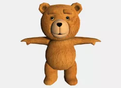 3D Teddy Bear Low-poly 3D model