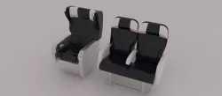 Airbus A319 Aircraft Seats 3D model