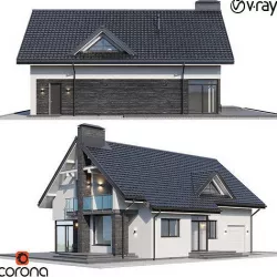 Amber house 3D model