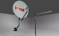 Antenna - TV - Satellite - Antena Low-poly 3D model