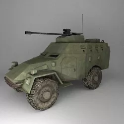 APC Army Tab Low Poly Low-poly 3D model