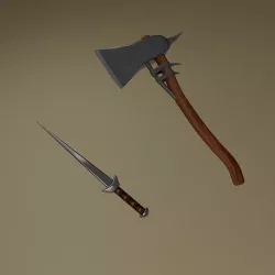 Axe and Dagger  3D model