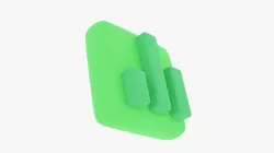 Bar Graph Icon 3D model