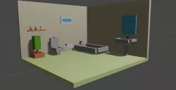 bathroom Low-poly 3D model