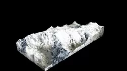 Batura Sar Mountain Low-poly 3D model