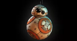 BB-8 droid Low-poly 3D model