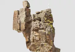 Big Sharp Cliff Pillar Scan PBR Low-poly 3D model
