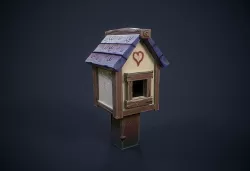 birdhouse Low-poly 3D model