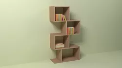 Bookshelf for office and home 3D model