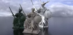 Britannia Statue 3 versions 3D model