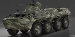 BTR 82-A 2017 Low-poly 3D model