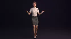 Business woman in a working Suit 3D model 3D model 3D model