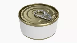 Canned food round metal tin aluminum can 013 3D model