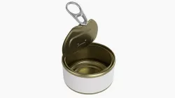 Canned food round metal tin aluminum can 013 open 3D model