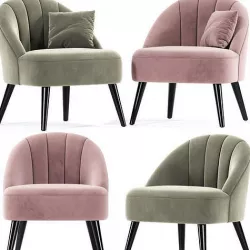 Carson Carrington Banarp Channel Tufted Accent Chair 3D model