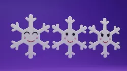 Cartoon Cute Snow Flake 3D model