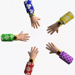 Cartoon Hands 3D model