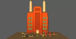 Cartoon Low-Poly Factory Area Pack Low-poly 3D model