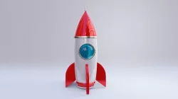 Cartoon Rocket 3D model