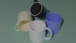 Ceramic Mug Low-poly 3D model