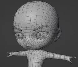Chibi 3d - base model Low-poly 3D model