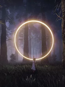 CIRCLE BLOOM AND GLOW FOREST LUMION SCENE 25 3D model