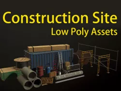 Construction Site Environment Assets - Low Poly Low-poly 3D model