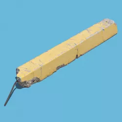 Cracked Yellow Curb -3D Scan 3D model