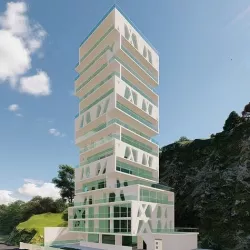 CUBE ORANGE TOWER 3D model