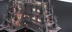 Cult halls 3D model