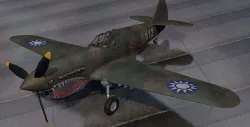 Curtiss P-40E Warhawk 3D model