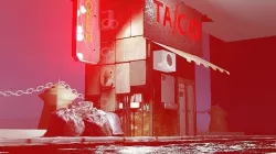 CYBER TACO SHOP Low-poly 3D model