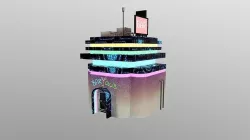 Cyberpunk City - Building 22 - Bar Club Low-poly 3D model