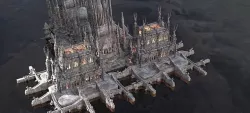 Dark Lord Medieval Stone mansion extended 3D model